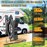 Camper Wheel Chock Stabilizer 2 Sets for RV Travel Trailer Heavy Duty X-Shaped RV Stabilizer Wheel Chock Anti-Move Tire Wheel Chock