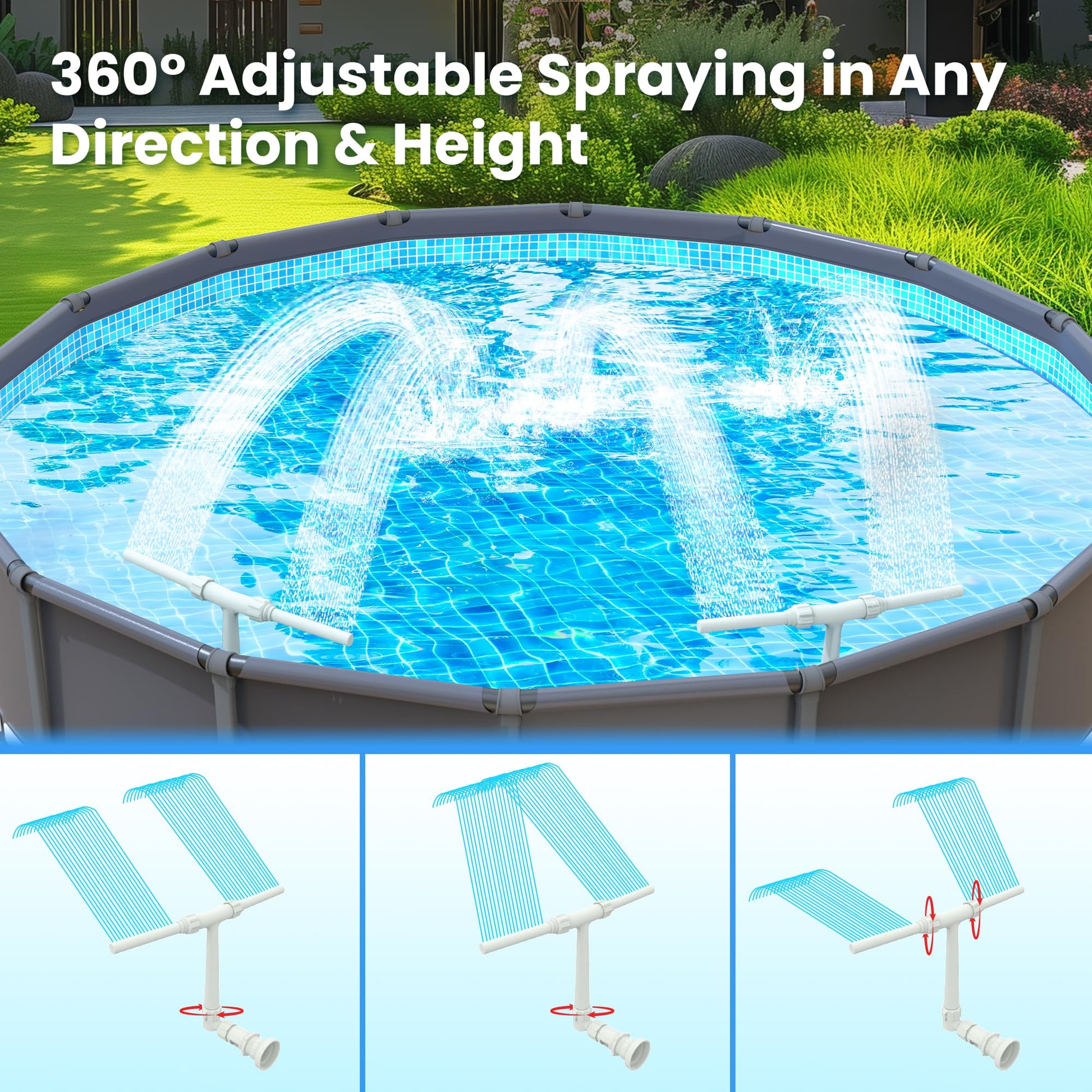 Phonery AquaMist ® Pool Fountain Waterfall-Getphonery
