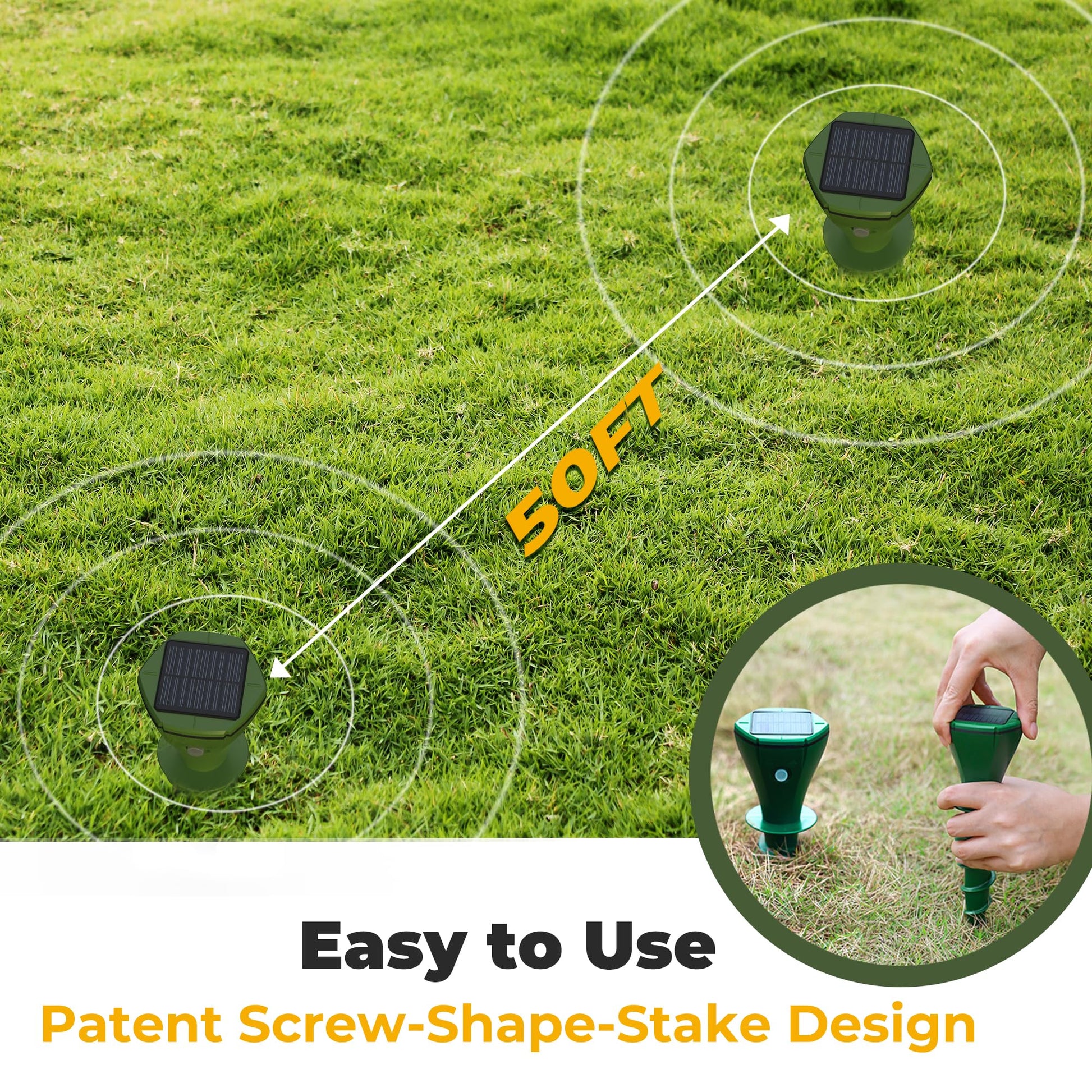 Phonery SunWave ® Solar Powered Mole Repellent-Getphonery