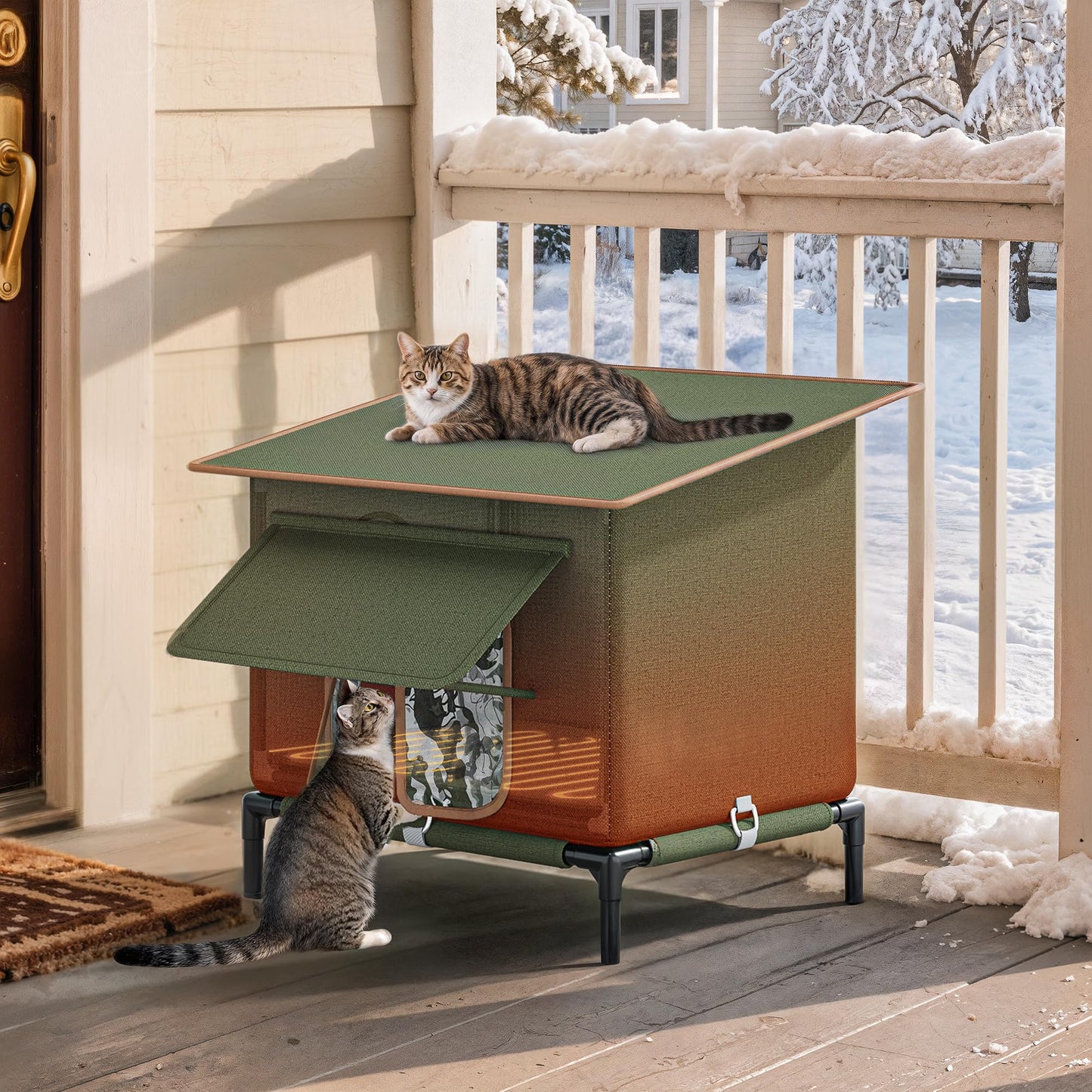 Phonery Guardian Outdoor Cat House for Winter