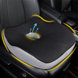 Car Seat Cushion, Ergonomic Memory Foam Car Cushion for Sciatica Pain Relief, Larger Driving Seat Cushion for Short Drivers on Long Drives - Butt Cushion For Car-Truck, Office - Black&Gray