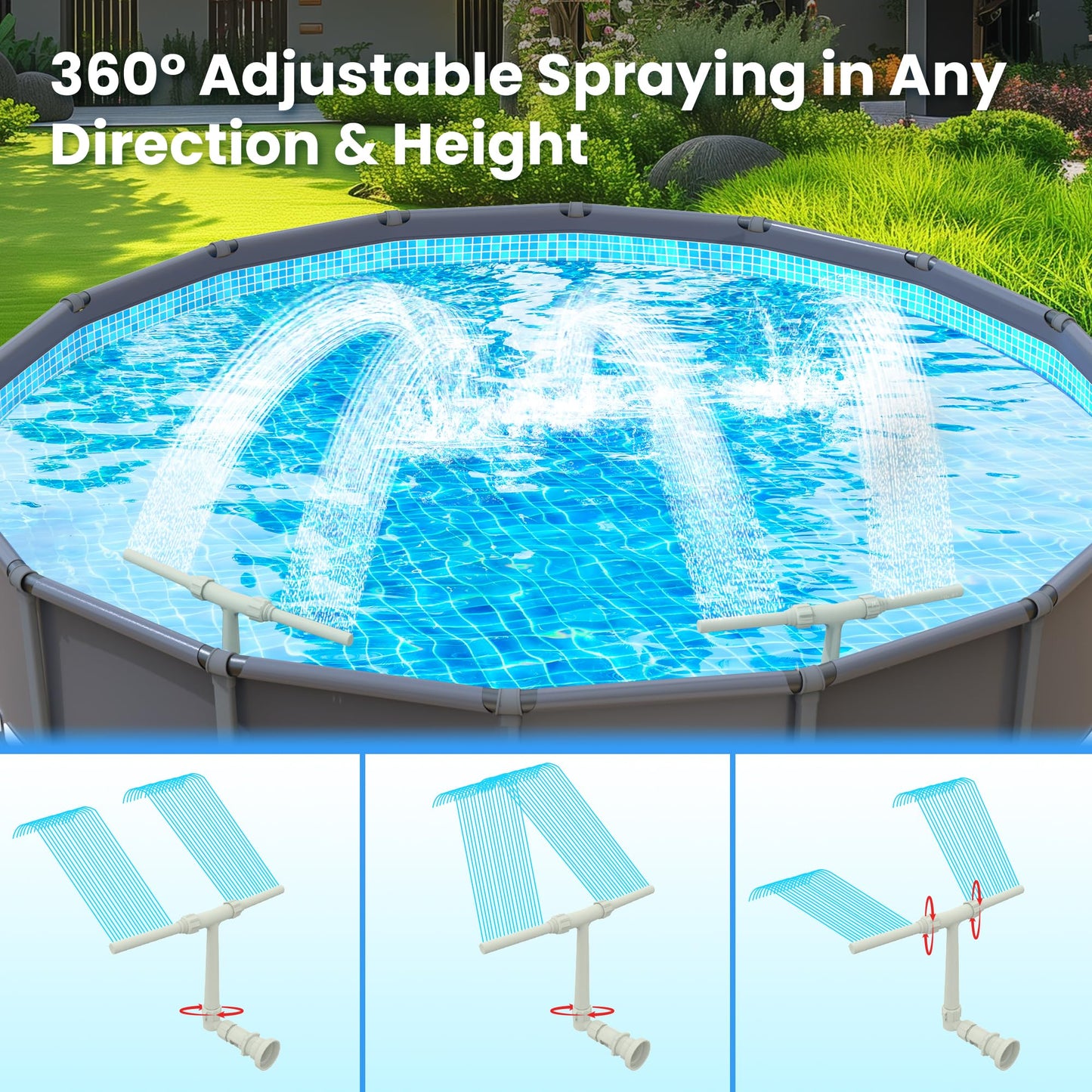 Phonery AquaMist ® Pool Fountain Waterfall-Getphonery