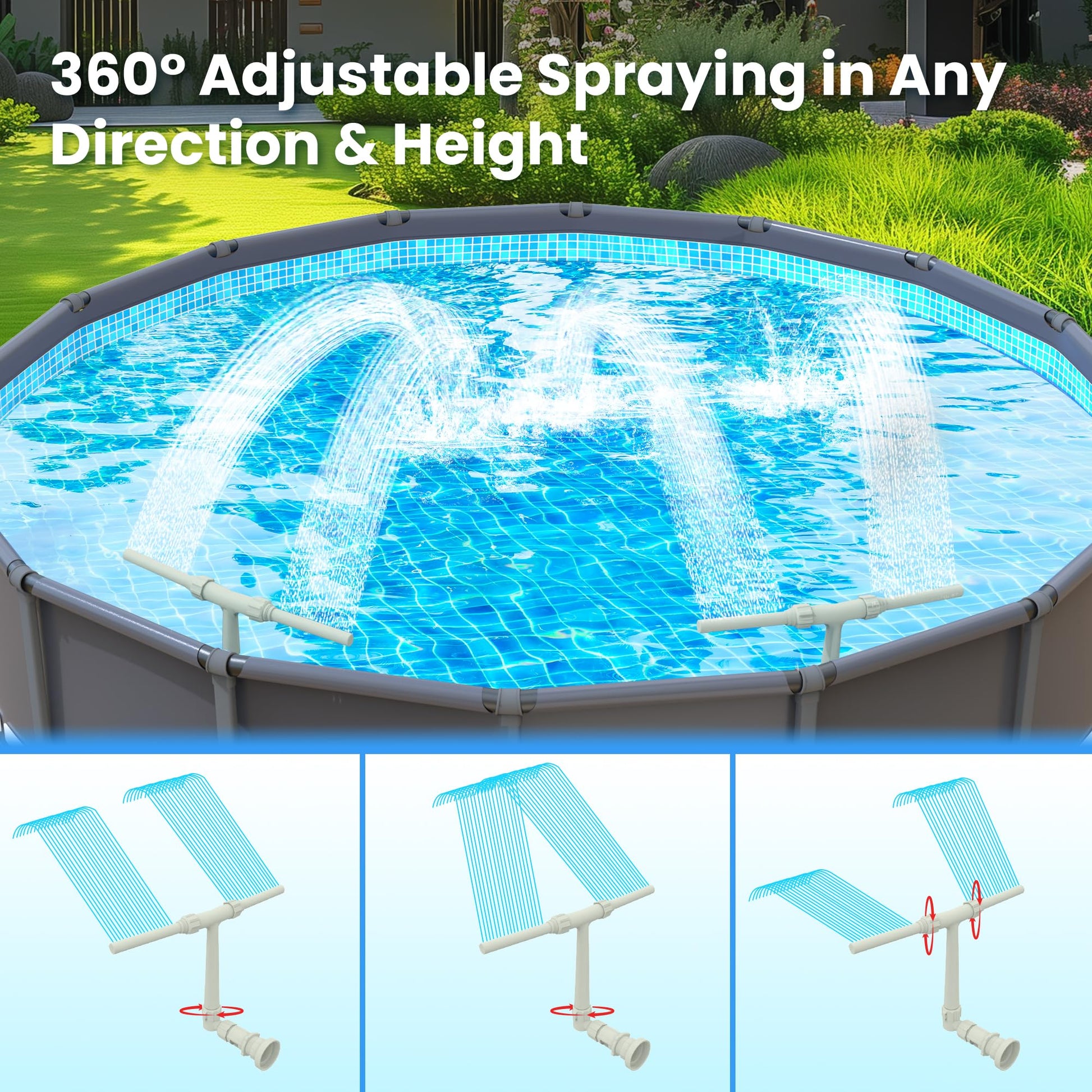 Phonery AquaMist ® Pool Fountain Waterfall-Getphonery