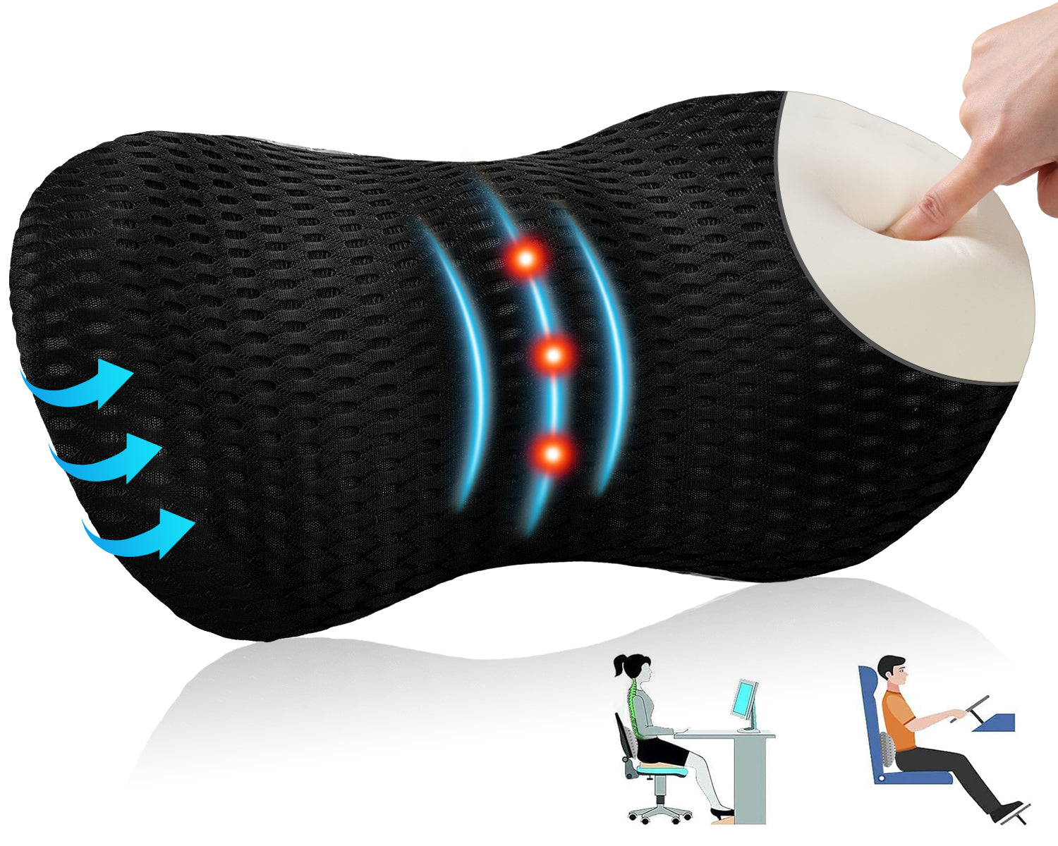Phonery LumbarEase ® Lumbar Support Pillow-Getphonery