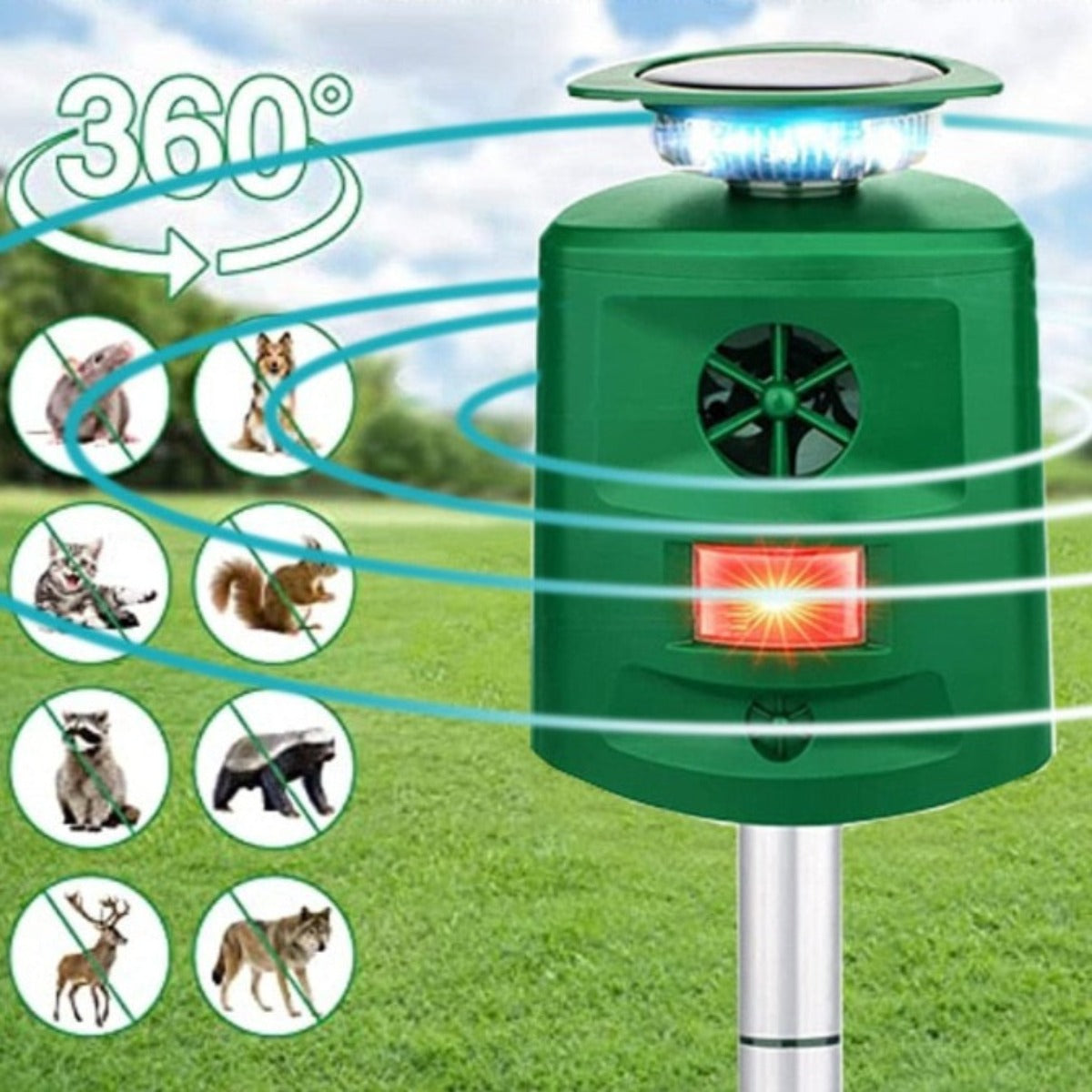 Phonery GardenShield ® Solar Ultrasonic Repeller-Getphonery