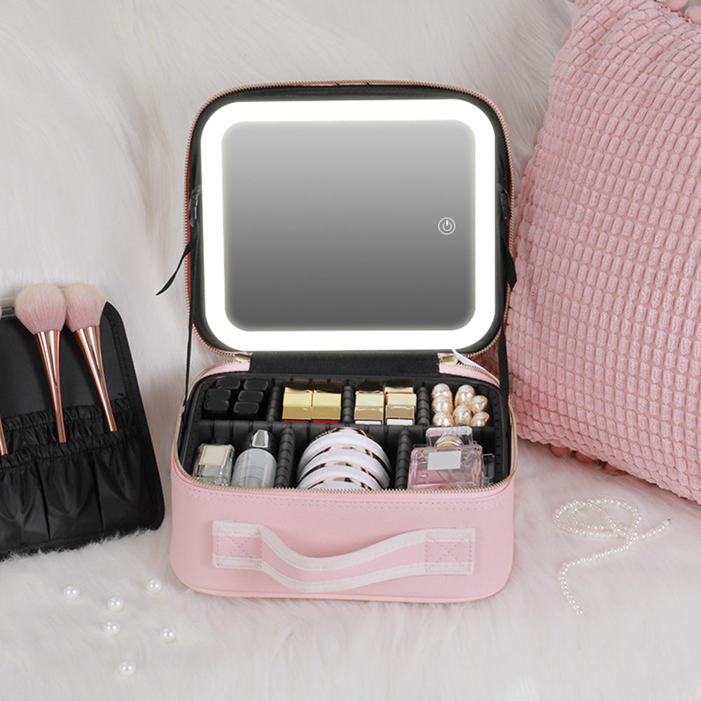Phonery GlamSavvy ® Makeup Vanity Box With Mirror And Lights-Getphonery