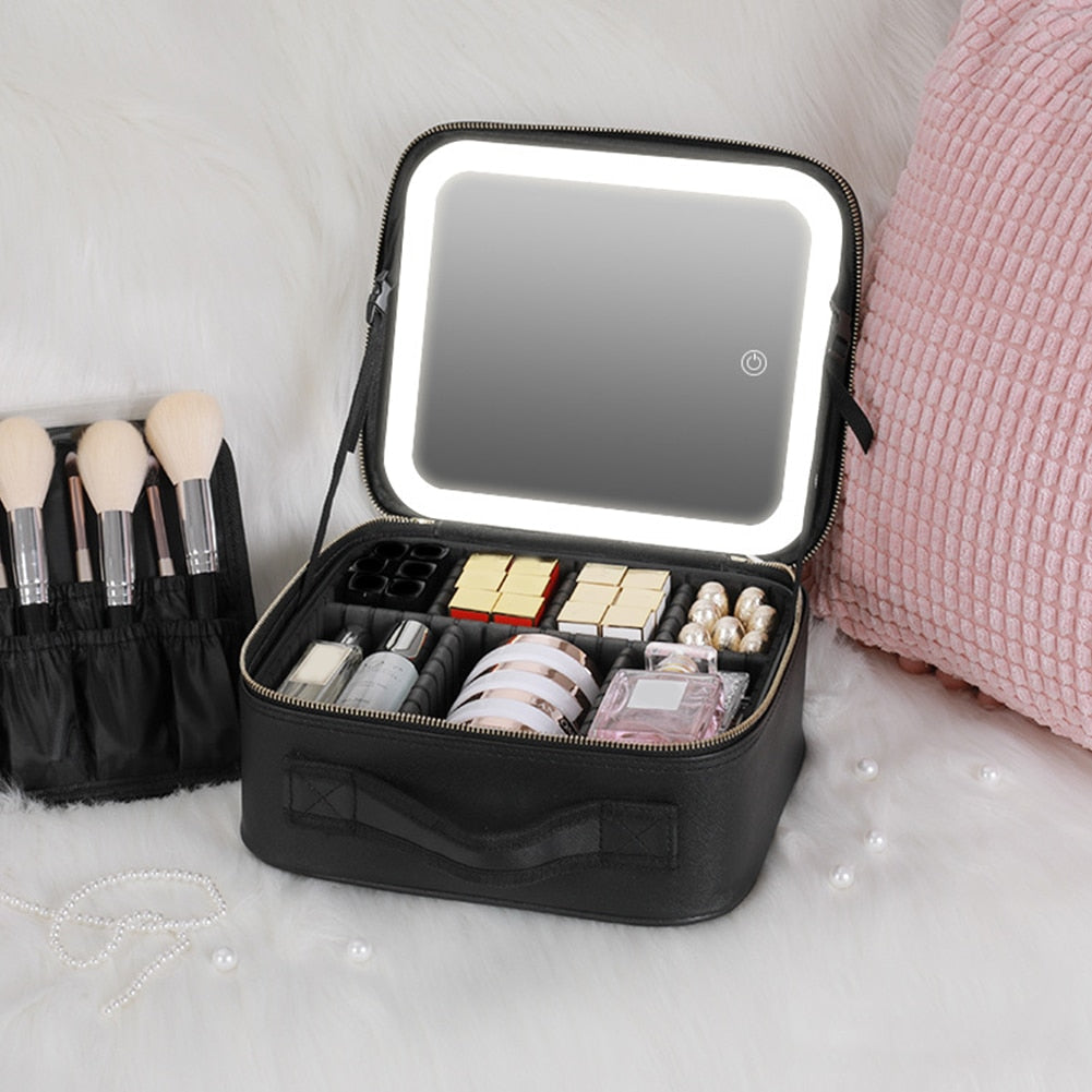 Phonery GlamSavvy ® Makeup Vanity Box With Mirror And Lights-Getphonery