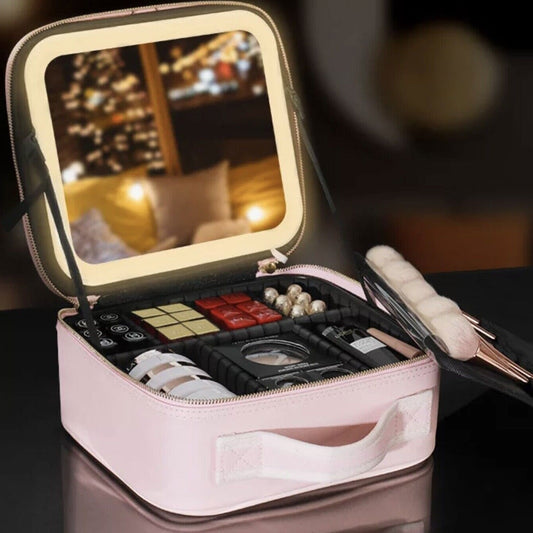 Phonery GlamSavvy ® Makeup Vanity Box With Mirror And Lights-Getphonery