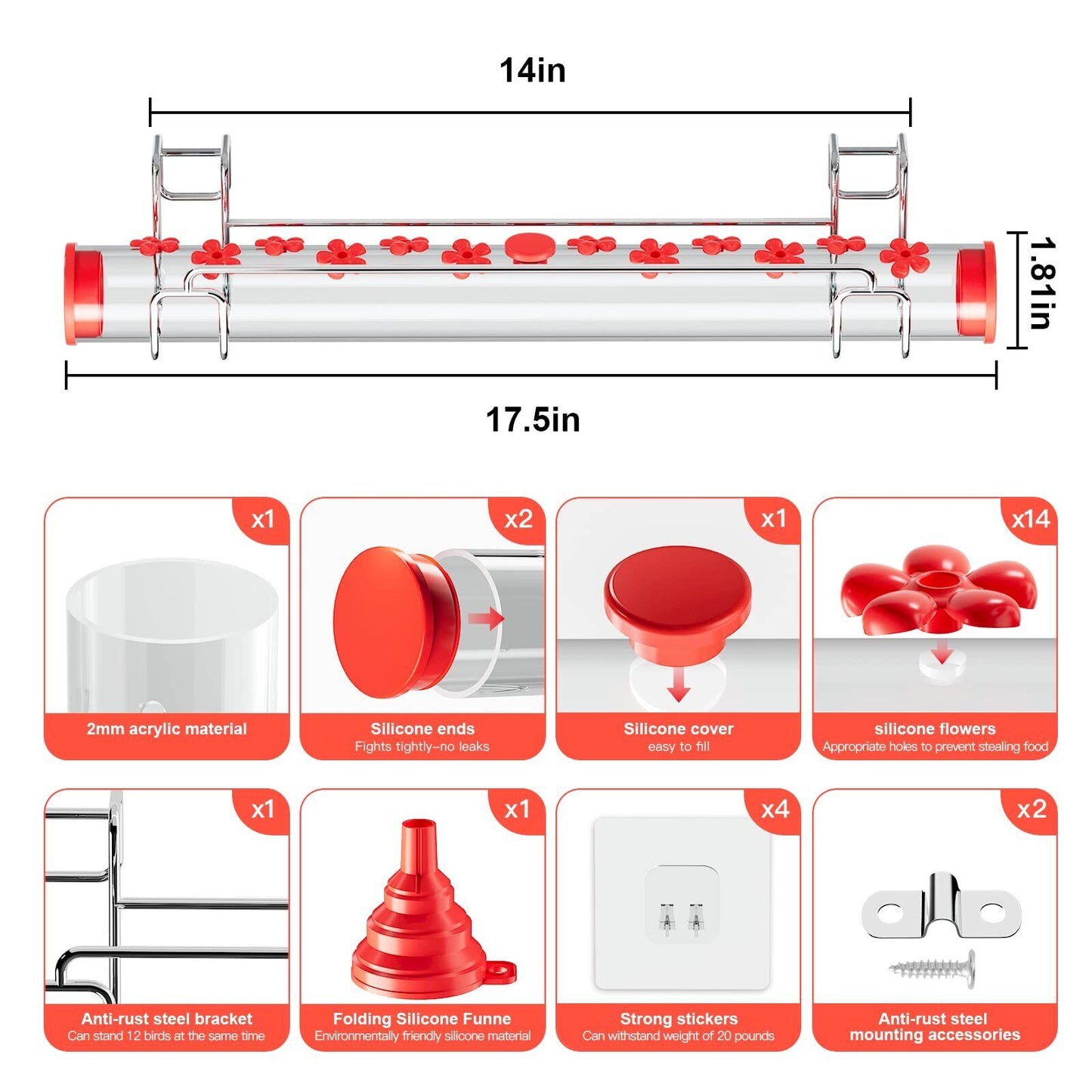 Phonery Feedr ® Window Hummingbird Feeder-Getphonery