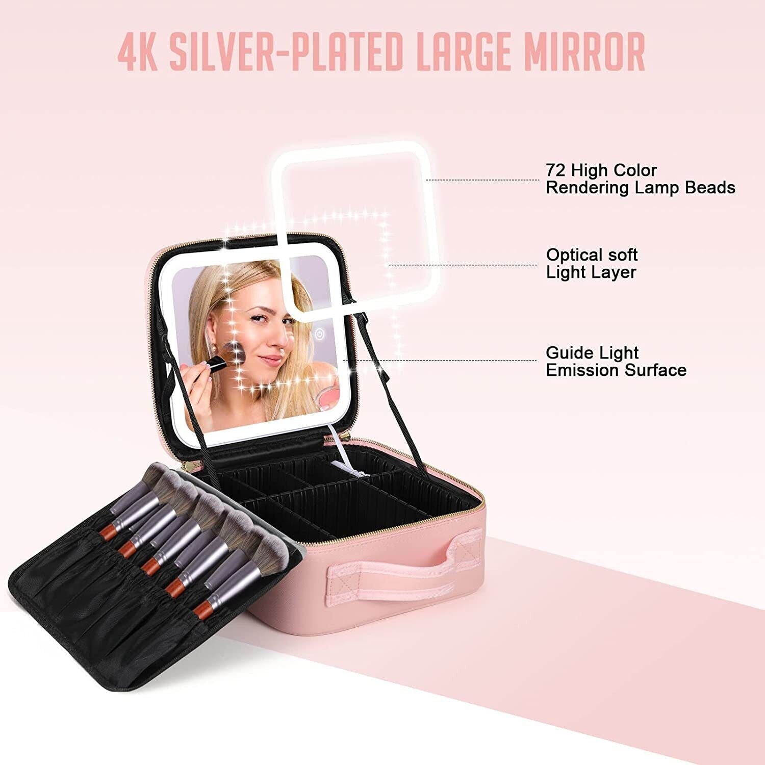 Phonery GlamSavvy ® Makeup Vanity Box With Mirror And Lights-Getphonery