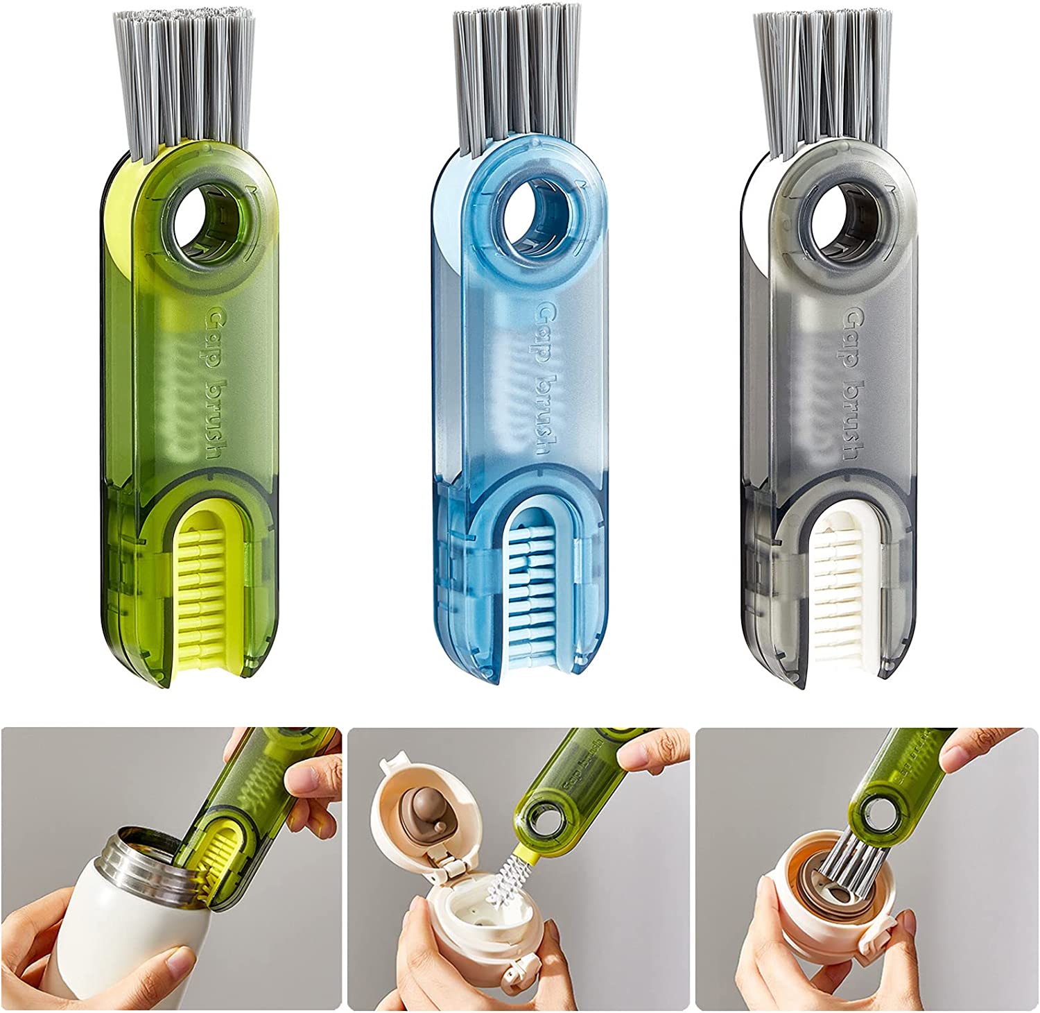 3-in-1 cup lid gap cleaning brush-3 in 1 Cup Lid Gap Cleaning