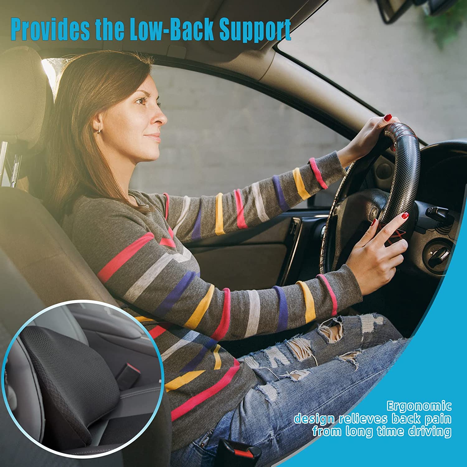 Car Booster Seat Cushion Nonslip Auto Seat Pad For Short People Driving  Style A