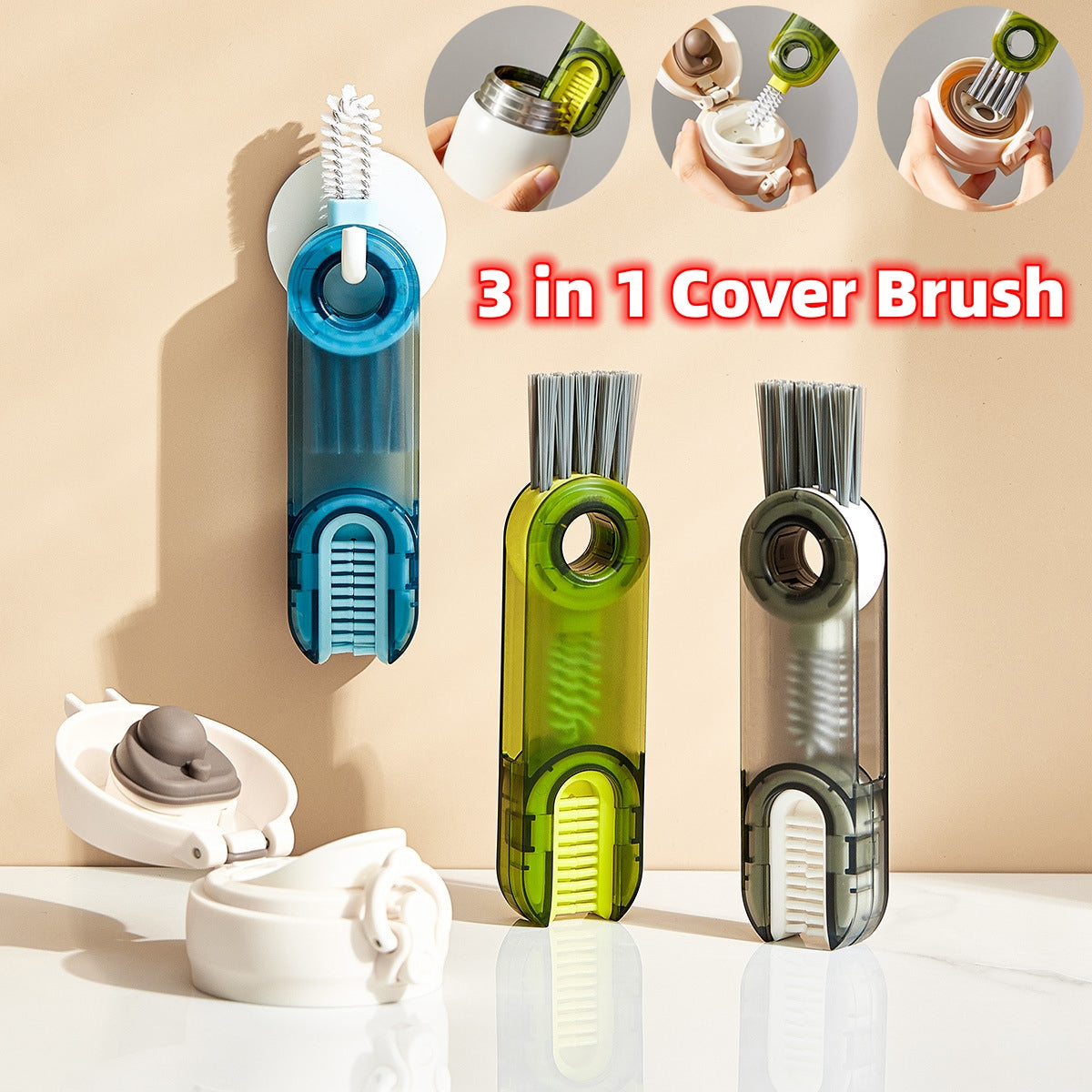 Phonery MultiScrub ® Cup Lid Gap Cleaning Brush 3 Pack-Getphonery