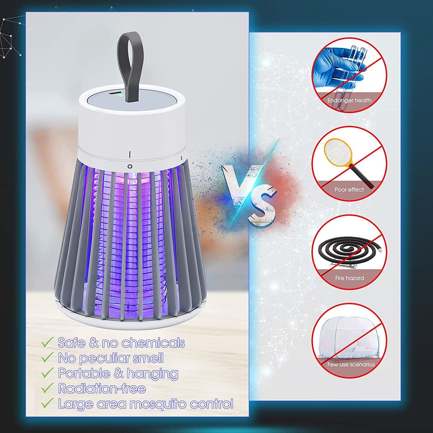 Phonery Bugz ® Rechargeable Bug Zapper-Getphonery