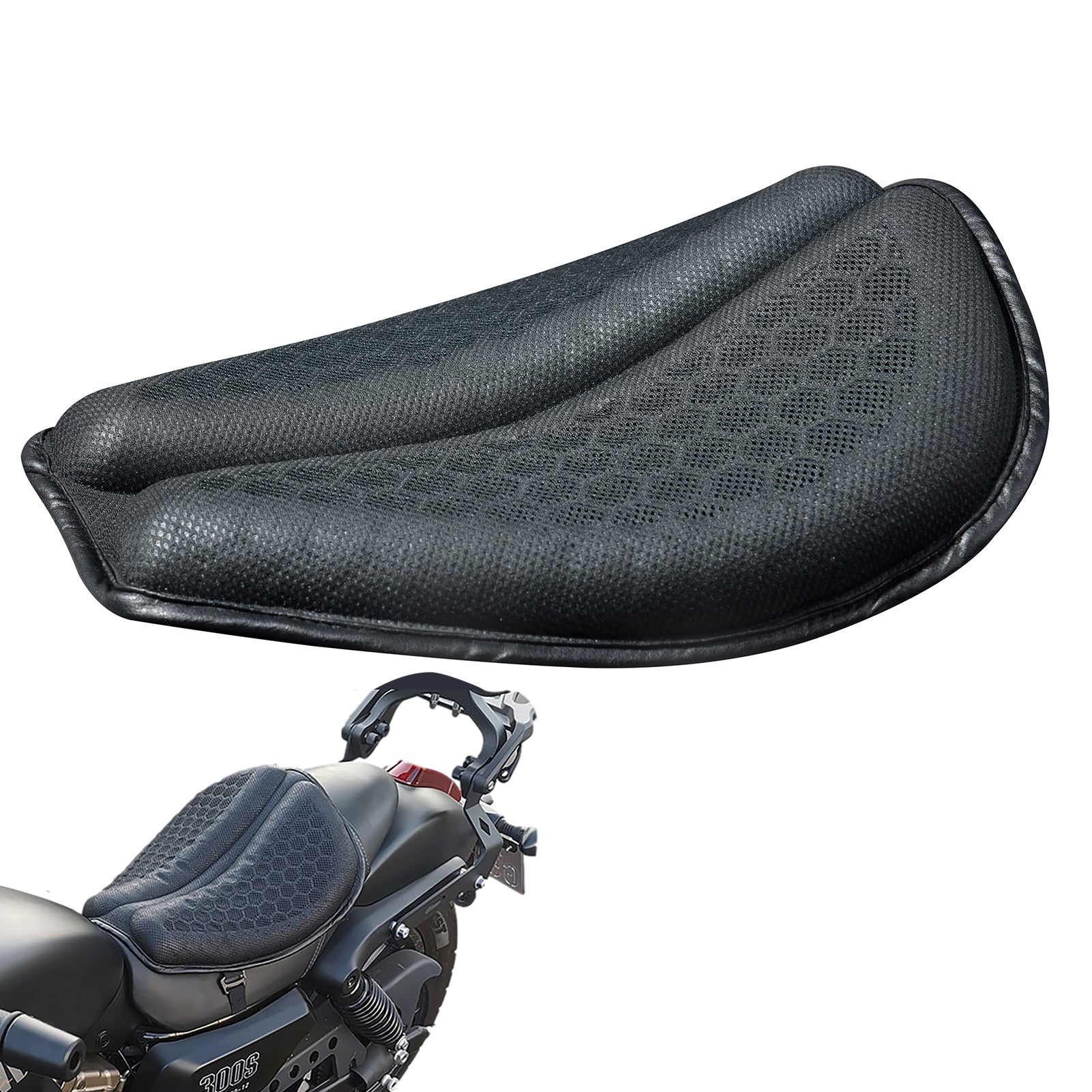 Comfortable Motorcycle Seat Shock Absorption Pad 3D Honeycomb