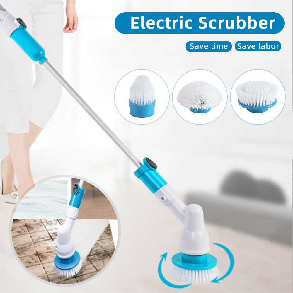 Household Electric Spin Scrubber Cordless Electric Mop, Power Spinning  Scrub Brush,Handheld Shower Cleaner Brush with 3 Replaceable Brush Heads  for Tile, Tub, Dish, Sink, Grout, Wall, Kitchen 