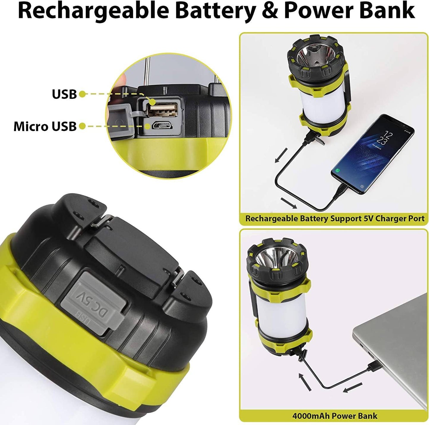 Rechargeable Camping Lantern-Getphonery