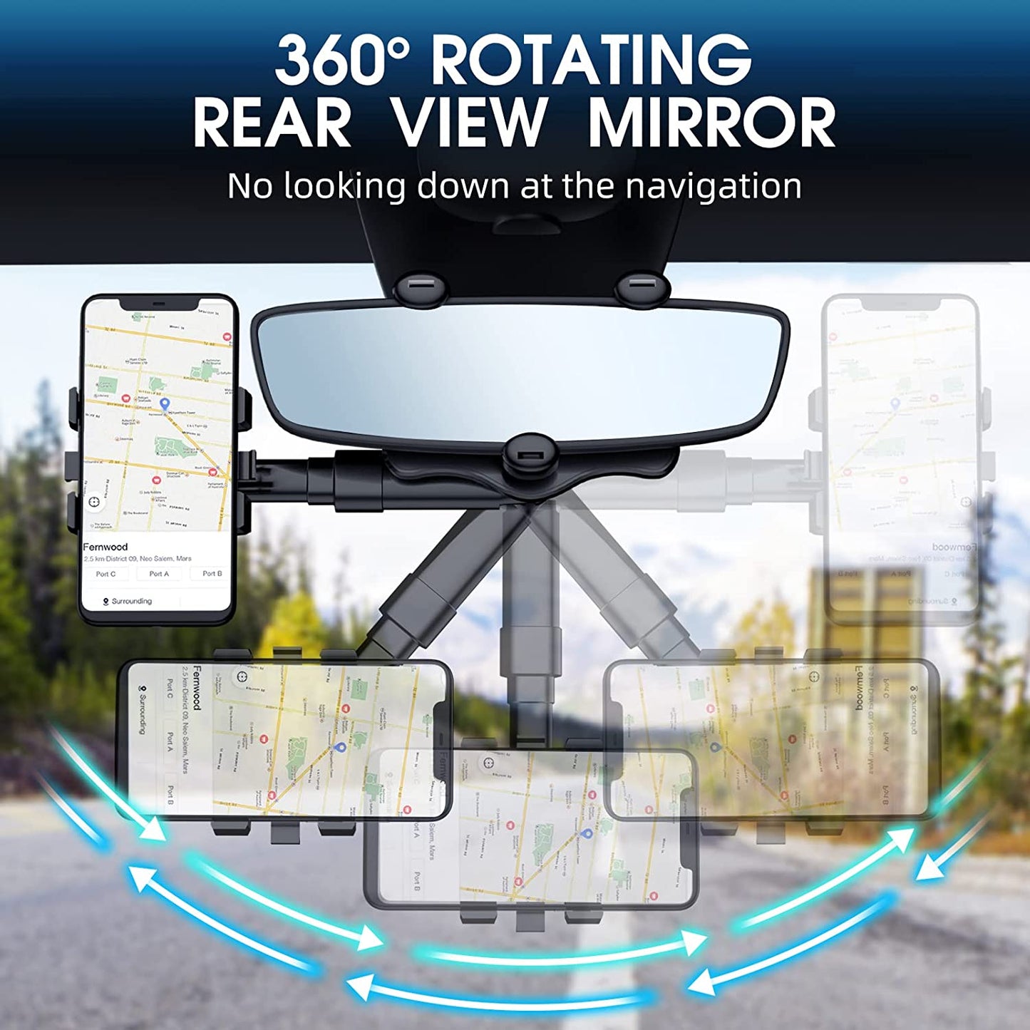 Phonery Rearview ® Car Phone Mount-Getphonery