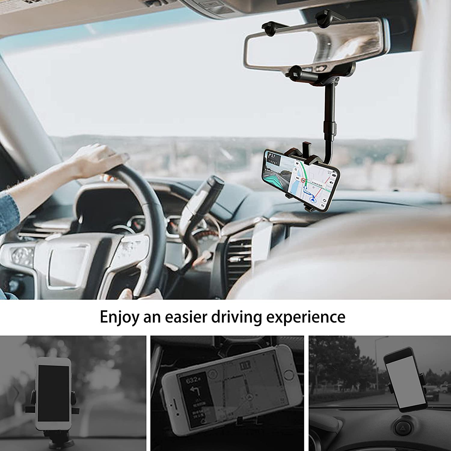Phonery Rearview ® Car Phone Mount-Getphonery